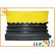 Heavy Duty Rubber Yellow Jacket Cable Covers 3 Channels 900 x 500 * 75 mm 17kg