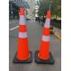 traffic safety orange reflective pvc flexible 36 inch traffic cones for road construction