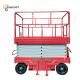 Aluminum Steel Electric Mobile Scissor Lift With Outriggers