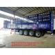 Blue Heavy Duty 4 Axle Semi Trailer 65 Ton Fence Type Semi Cargo Trailer