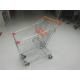 Low Carbon Metal Shopping Cart 100L With 4 Swivel 4 Inch Autowalk Casters