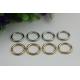 Factory custom small simple light gold round wire iron buckle 15 mm