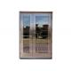 Fashionable Stainless Steel Residential Doors With Natural Wood Grain Shape