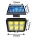 6 COB Solar Flood Light ABS PS 1200mAh Lithium 18650 Battery 520g