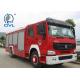 Commercial Fire Fighting Trucks , 7m3 Water Tank Foam 5T - 50T Capacity Red Color  6x4 howo chasiis