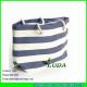 LUDA handmade bags navy blue striped cheap paper straw hand bags