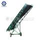 Adjustable height portable truck loading and unloading non-slip rubber belt conveyor for bags