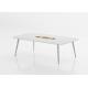 White Color Office Meeting Table 10 Person Conference Desk For Meeting Room