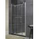 Silver Sliding Glass Swing Shower Doors Self - Cleaning With Two Fixed 8 / 10 MM Glass
