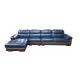 Blue Leather Sectional Sleeper Sofa Leather Reclining Sectional Couch With Recliner