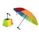 High Quality Waterproof Full Manual Folded Rainbow Umbrella