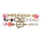 Candy Beads Handcraft Elastic Stackable Bracelet Set With Shine Zircon Charm