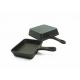 Square Cast Iron Grill Griddle Pre seasoned Grill Skillet Pan 17.3*10.5*2.2cm