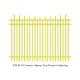 Concave  Crimped Spear Top Narrow Spacing Steel Security Fence 2.1m x 2.4m rails 38mm x 38mm 3 rails