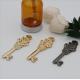 Retro customized light gold & gunmetal color bag hardware accessories decorative metal key for leather