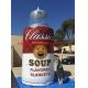 Sealed soup flavored blanket can inflatable, inflatable can, inflatable bottle model