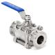DN20-DN300 Sanitary Stainless Steel 3pcs Ball Valve with Tri Clamp Connection and Size