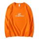 Long Sleeve Orange T-Shirt Skateboard Clothing With Pure Cotton Heavyweight Crew Neck