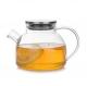 Electric Stove Safe Transparent Glass Tea Set With Stainless Steel Airtight Lid