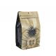Kraft Paper Flat Bottom One Side Valve Coffee Packaging Bags Biodegradable