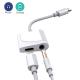White Color Lightning To 3.5 MM Headphone Jack Adapter And Charger Splitter Dongle