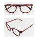 optical glass , Accetate,Red+Black,eyewear frame，full frame，lady style