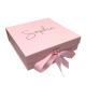 Pink Paper Printing Packaging Gift Luxury Cosmetic Box Foldable