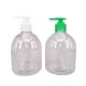 300ml 500ml Hand Sanitizer Dispenser Pump Bottles Transparent Plastic PET Refillable