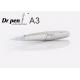 Sliver Metal Shell Permanent Tattoo Pen Micro Needling Dermapen For PMU & MTS