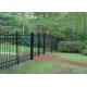Durable Black Iron Pool Fence , Outdoor Metal Fence Corrosion Resistance