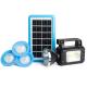 6V 4500mAh Outdoor Portable Mini Solar System With 3COD Bulbs Solar Panels