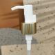 24/410 Long Nozzle Plastic Cosmetic Lotion Pump Gold Aluminum Closure Metal Shell With Clip