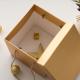 20CM  Rose Gold Square Shredded Kraft Paper Gift Box With Lids