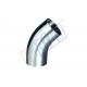 Welding Style 304 Stainless Steel Pipe Fittings 45 Degree Long Elbow