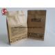 Custom Printed Coffee Bags With Valve , Kraft Paper Zipper Coffee Bags Packaging