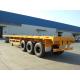 3 axles 40ft container semi trailer flatbed trailer discount
