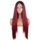 Blonde Straight Natural Human Hair Wigs Extensions Red Color