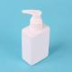 150ml PET White Square Cosmetic Men's Shampoo Pump Bottles