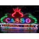 Bulding / Casino Decoration Advertising LED Signs With Single Color Lamp 9mm 12mm