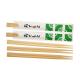 Chinese Twins Disposable Bamboo Chopsticks Custom Printed Logo 21cm With Sleeve