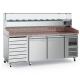 Salad Bar Pizza Work Table/prep Pizza Counter Refrigerator/pizza Refrigerated Table Bench