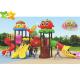 Colorful Garden Outside Plastic Playground Equipment Slide 12 Months Warranty