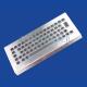 Brushed Stainless Steel Industrial Desktop Keyboard , IP65 Metal Keyboard