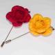 Rose Cloth Flower Brooches And Pins Handmade For Wedding Boutonniere Stick