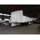 Fuwa Three Axle Flat Bed Side Wall Semi Trailer Trucks 40 - 50T 2.5mm Thick Chequer Plate