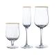 Colorful Tulip Gold Rim Champagne Glasses 145ml Electroplating