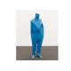 Urban Landscape Blue Painted Stainless Steel 3D Man Statue