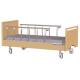 Hospital Aluminum alloy guardrail wood  material two function manual bed