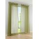 Grass Green Custom Window Curtains Dry Cleaning Only Top With Rings Design