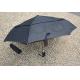 Black Automatic Foldable Umbrella / Travel Umbrella Silicon Handle 190T Pongee Fabric